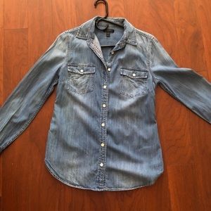 J crew size 2 denim shirt